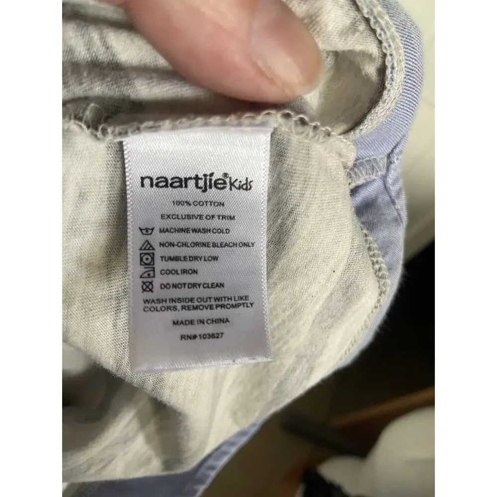 Naartjie Boys Outfit Size 18-24 Mo Brown Gray Stripes Shirt Thick‎ Pants Layered